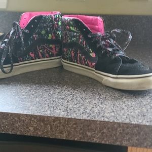 Vans splatter high tops